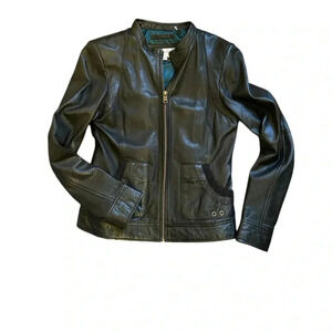 Mark New York Women’s Leather Jacket with Silk Lining Size S